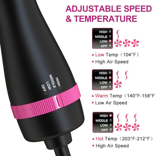 4 in 1 Hair Dryer and Styler with Ceramic Titanium Barrel O231742