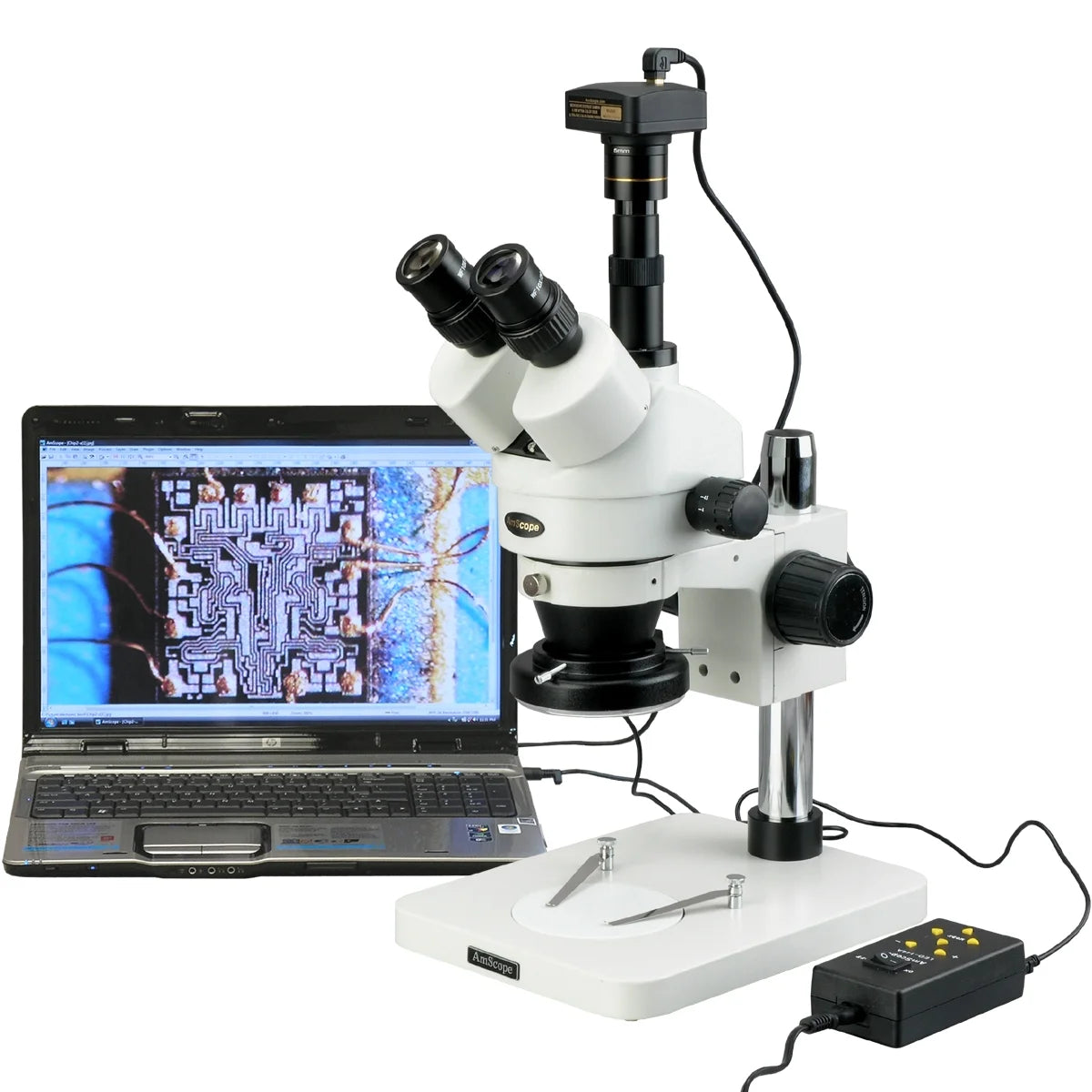 3.5X-90X Zoom Stereo Microscope with 144-LED Light and 10MP Digital USB Camera G4535