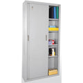 Sliding Door Storage Cabinet Dove Gray U134
