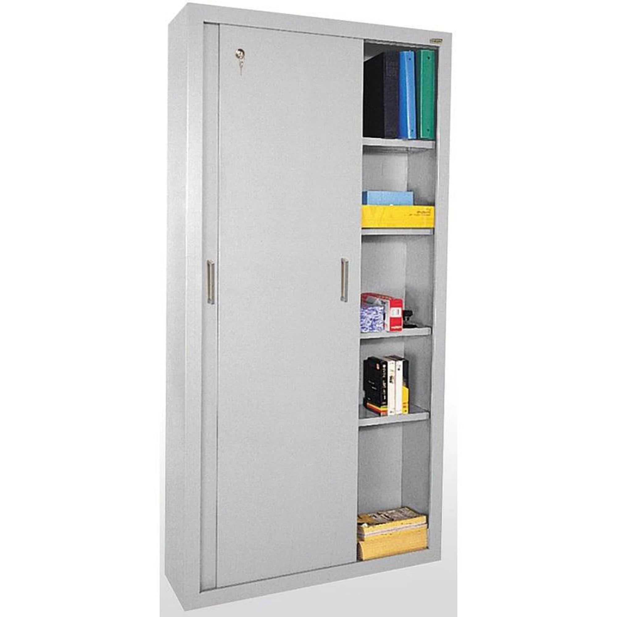 Sliding Door Storage Cabinet Dove Gray U134