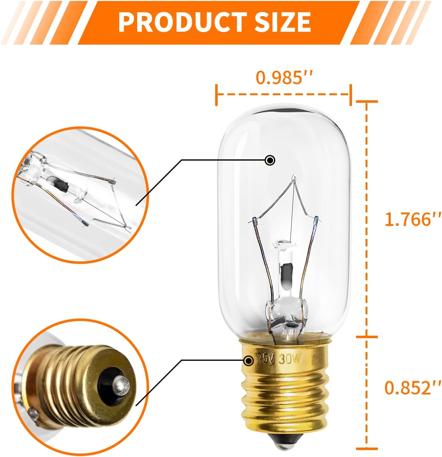 Light Bulb 125V 30W E17 Base G367
