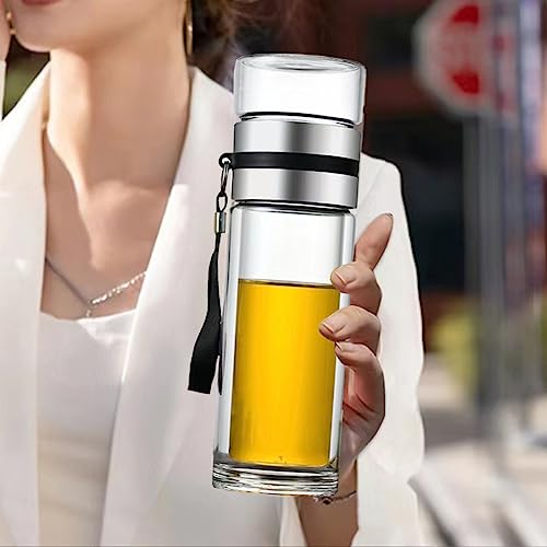 Glass Tea Infuser Bottle Double Wall 15oz G903