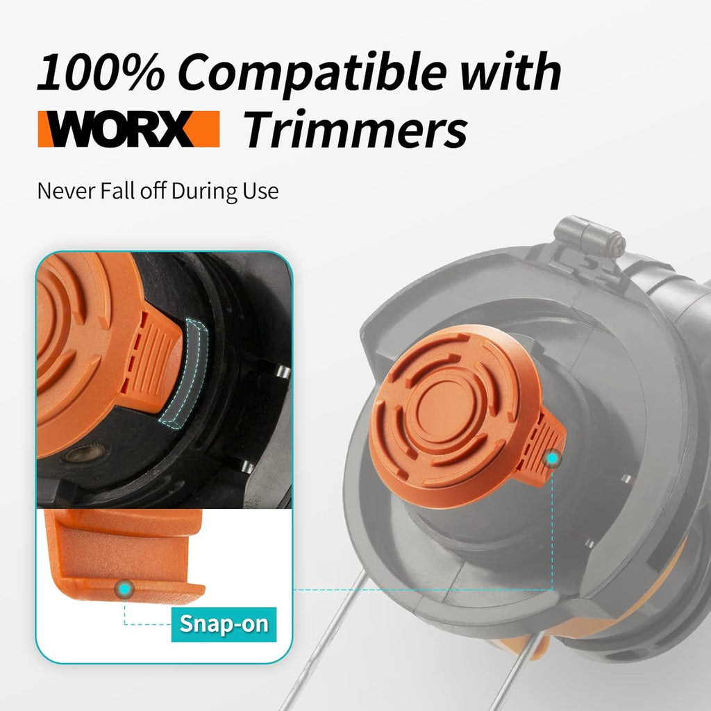 3 Pack Trimmer Replacement Spool Cap Covers T78267