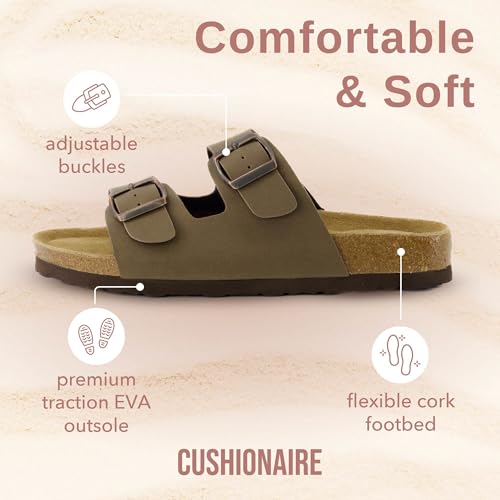 Cork Footbed Sandals with Genuine Suede Footbed L844