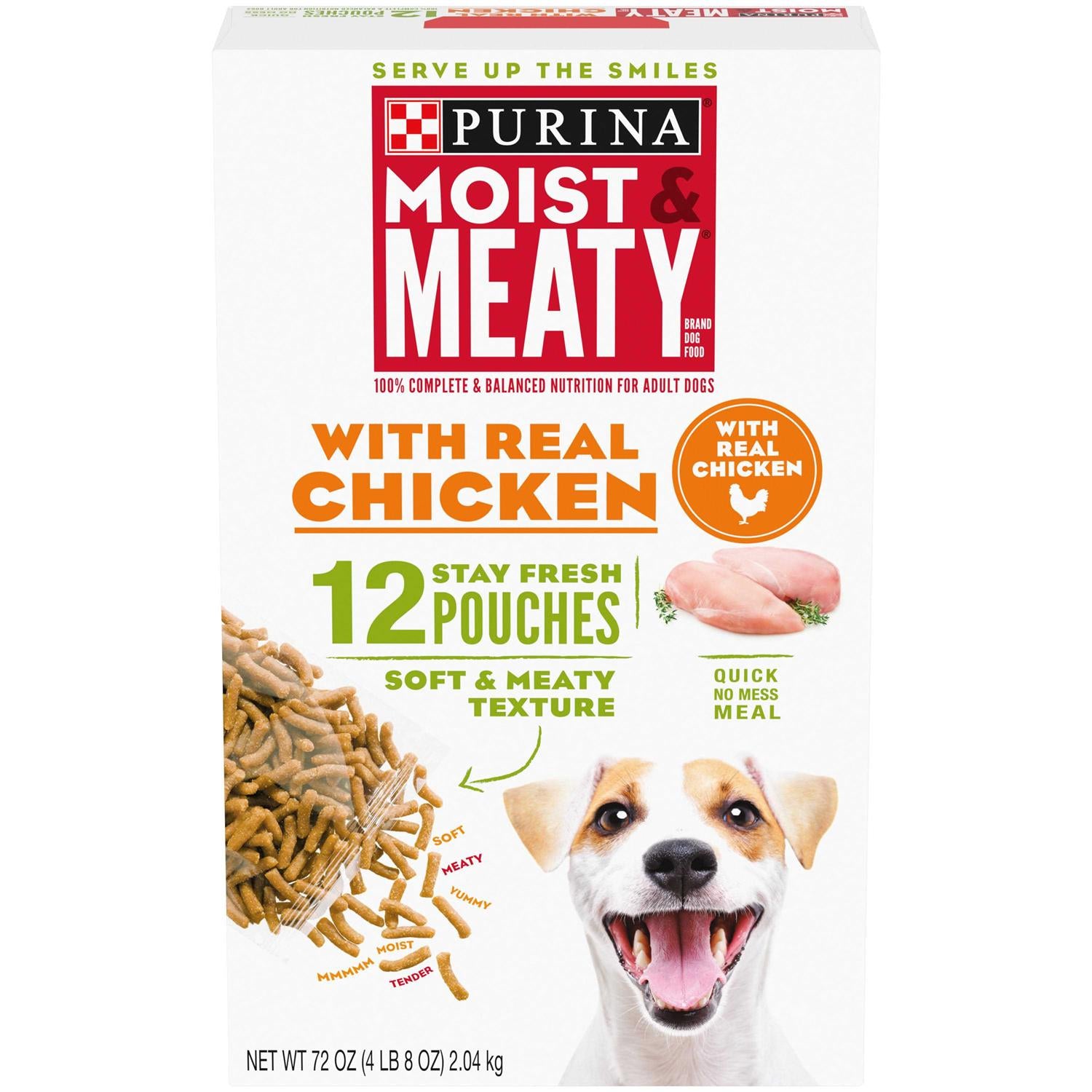 Moist and Meaty Soft Dog Food Real Chicken Recipe C95290