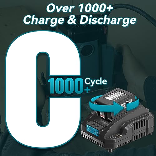 2-Pack 6.0Ah Lithium-ion Battery Compatible with Makita 18V L1602