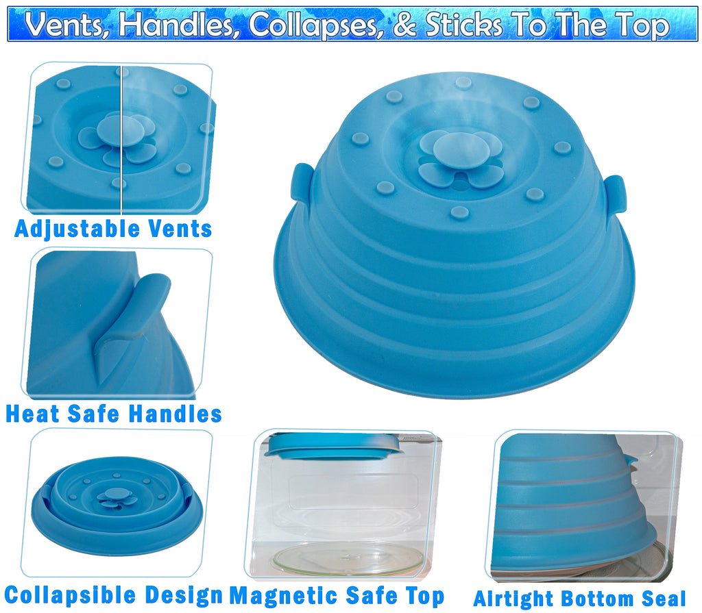 2 Magnetic Silicone Microwave Cover Lid E8246