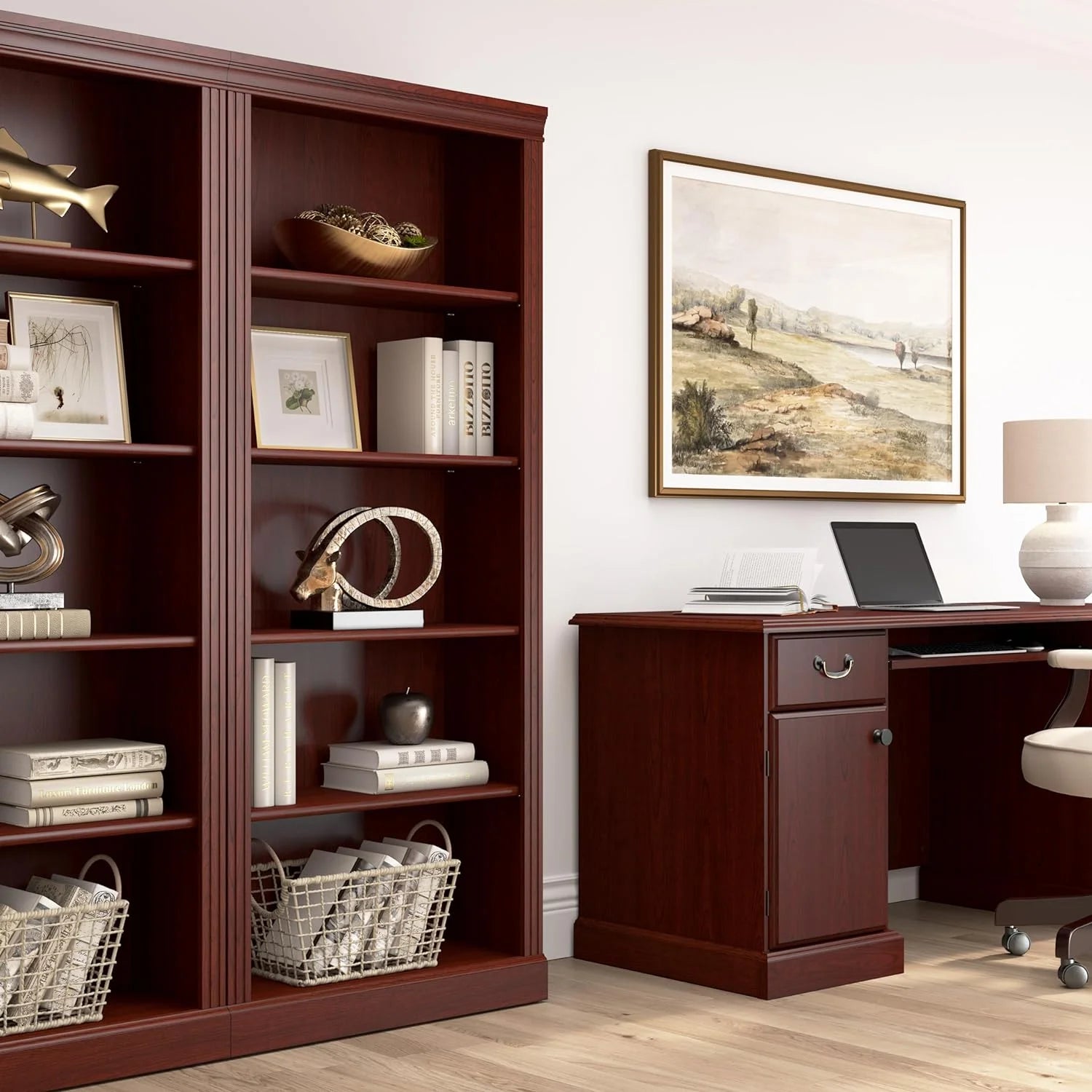 Harvest Cherry 5 Shelf Bookcase R419