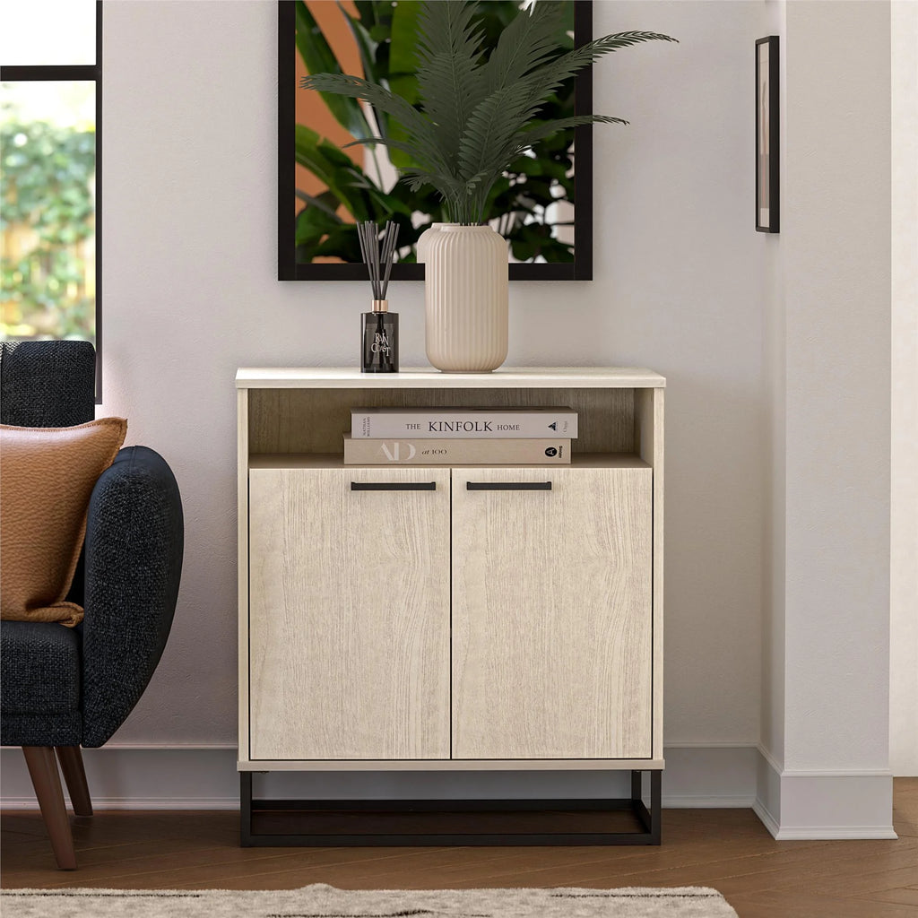 Ivory Oak 2 Door Accent Cabinet I285377