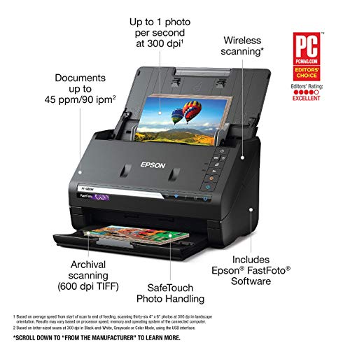 Black Wireless Photo and Document Scanning System E69829