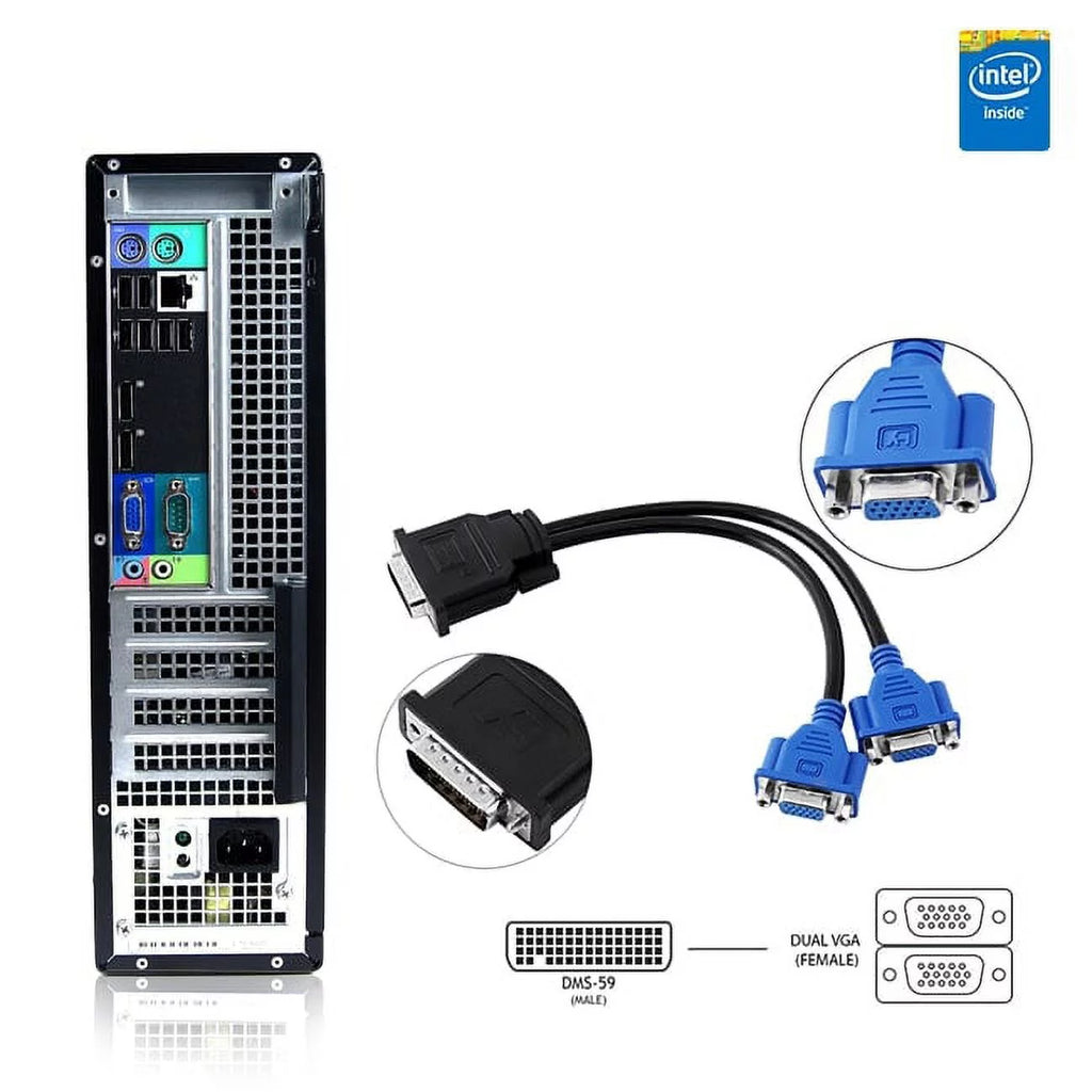 Restored Dell Optiplex Computer 2.8 GHz Core i7 Tower PC, 16GB Windows 10 Home 19" R80592