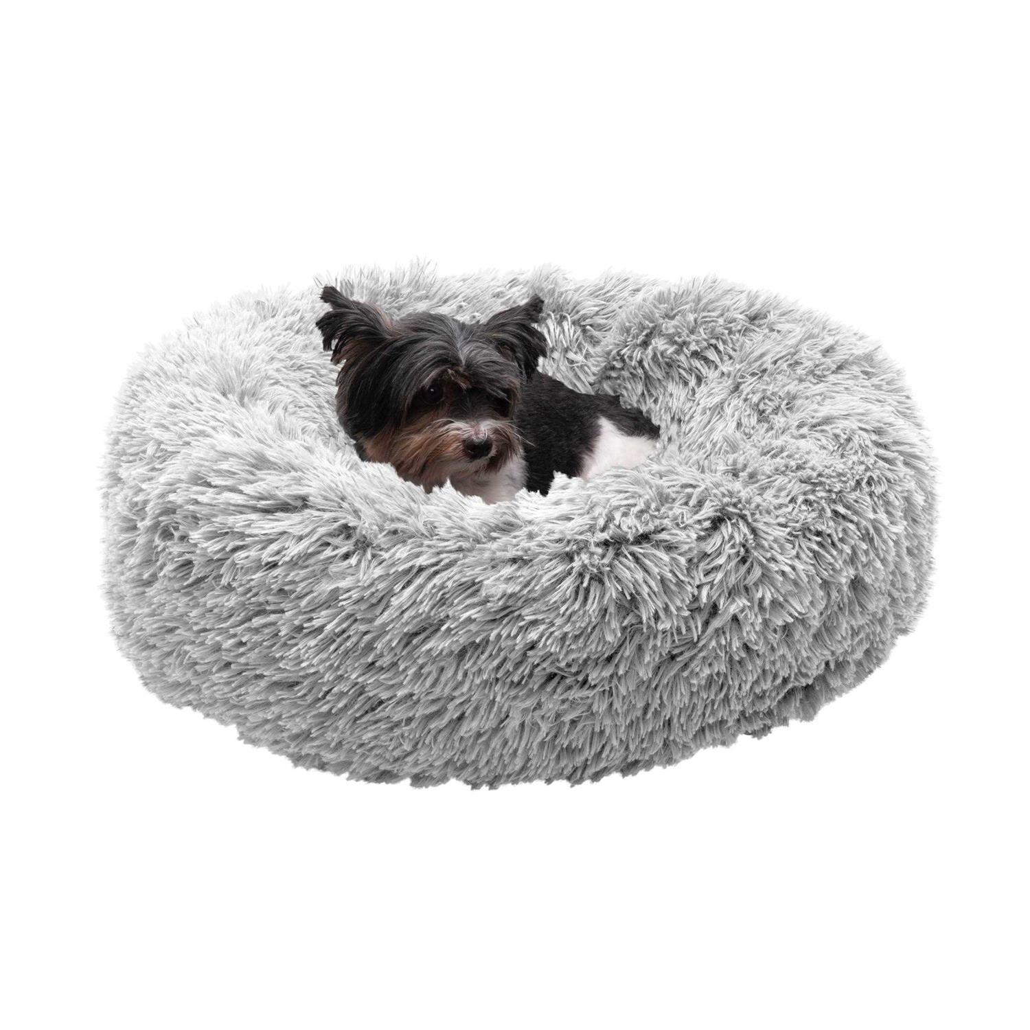 Calming Cuddler Long Fur Donut Dog Bed C1327