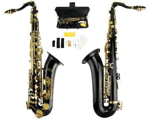 B Flat Black Tenor Saxophone with Case S7794