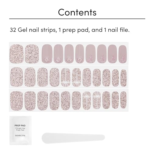 Gloss Nail Strips, 32 Nail Wraps, 1 Prep Pad, 1 Nail File P4868