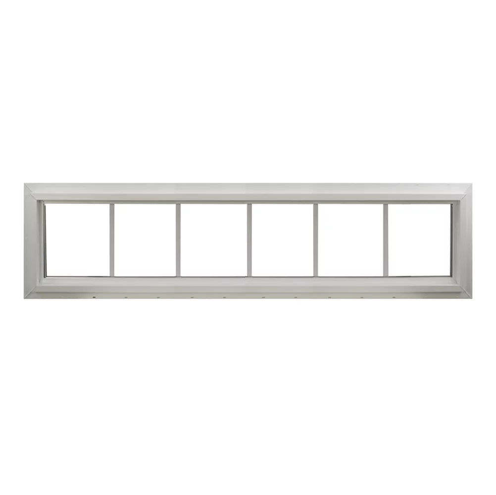 72" x 10" Vinyl Non-Opening Double Pane Window with Grids V703