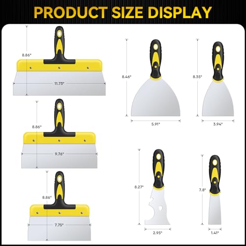 7-Piece Stainless Steel Putty Knife Tool Set H192973