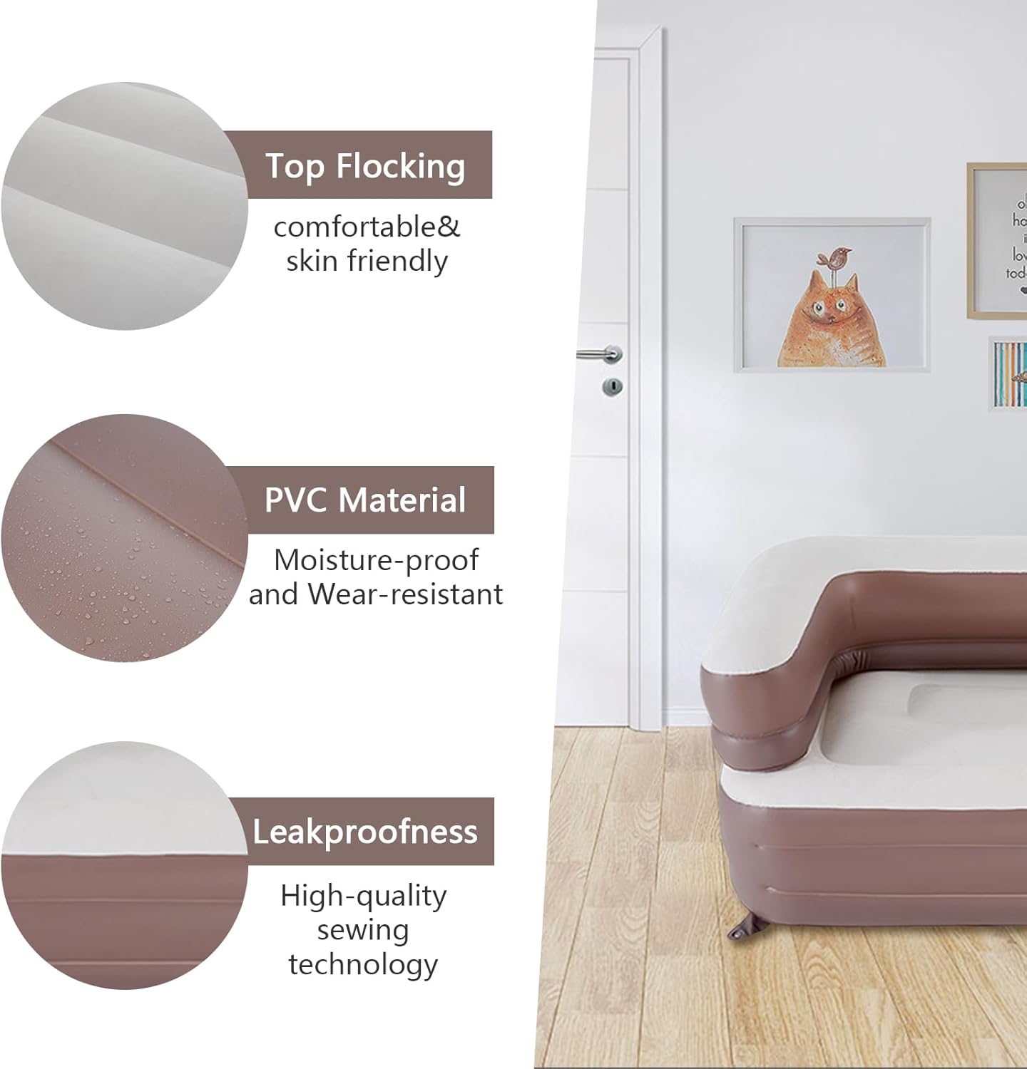 White Inflatable Sofa C93592
