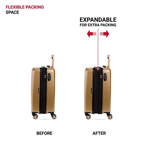 Gunmetal Expandable Hardside Luggage with Spinner Wheels and TSA Lock, Carry-On 19-Inch M67149
