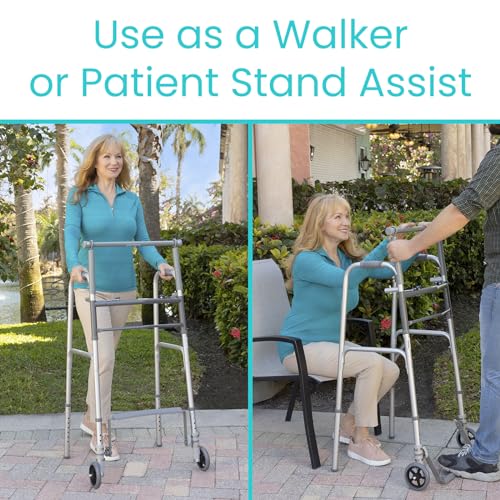 Lightweight Folding Sit to Stand Walker with Front 5" Wheels R486
