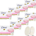 Beauty Bar Soap Bulk Pack of 8 Bars, 3.15 Ounce Each, Plus 1 Loofah Sponge Pad F966