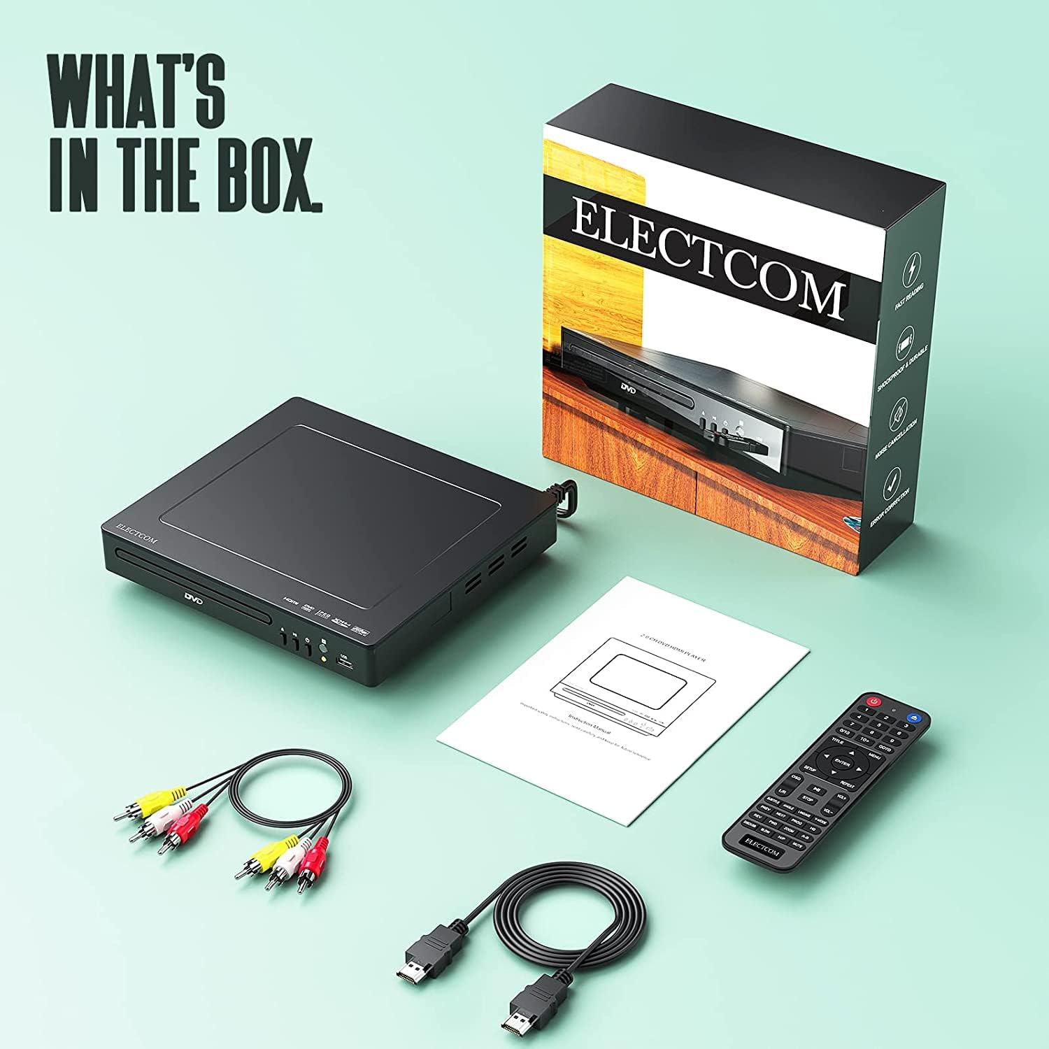Black HDMI DVD Player W433