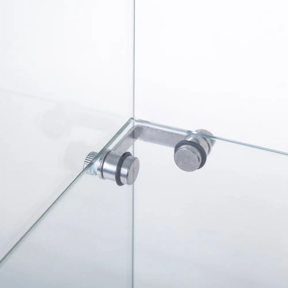 Black Glass Display Cabinet with 3 Shelves Z82848