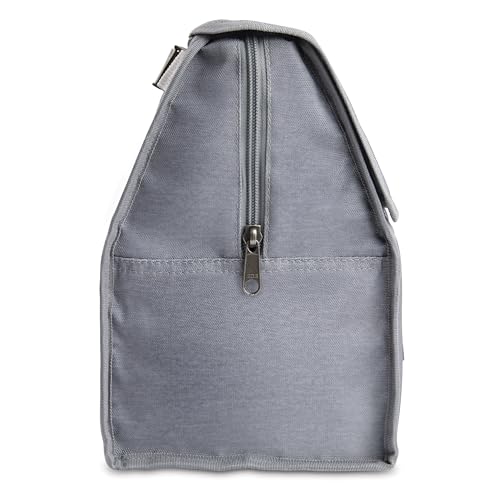 Gray Stripes Foldable Reusable Lunch Bag D300848