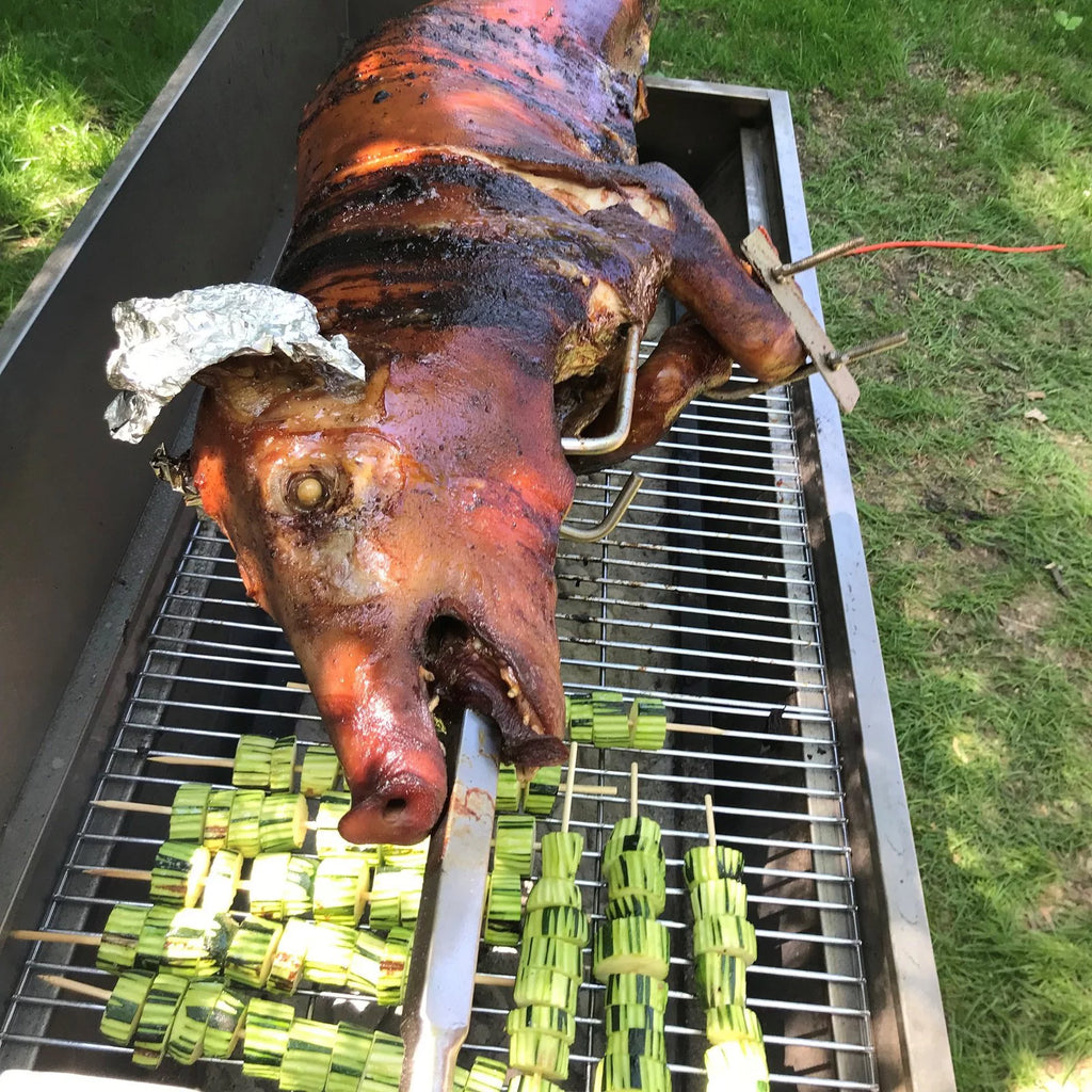 Rotisserie Pig Roaster Charcoal Electric Motor Grill P140