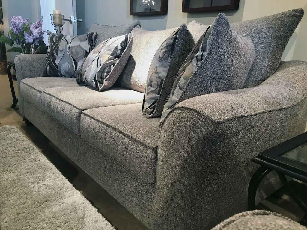 Fabric Pillowback Sofa and Loveseat Set F495285