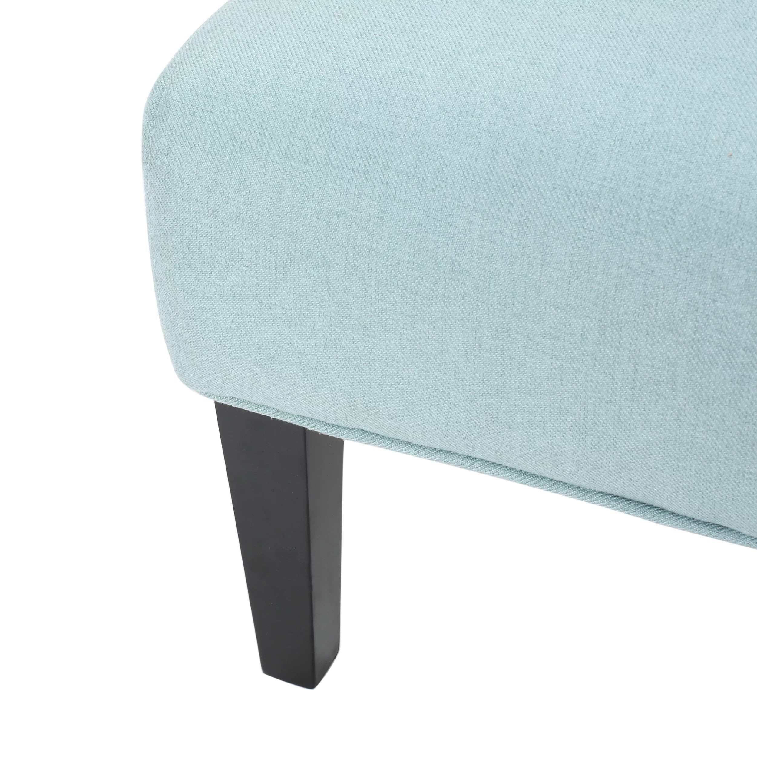 Light Blue Fabric Slipper Chair U688144