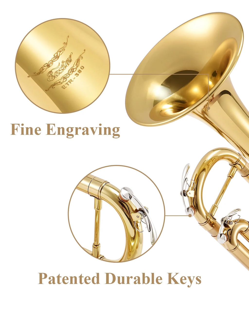 Bb Standard Brass Trumpet with Case B936