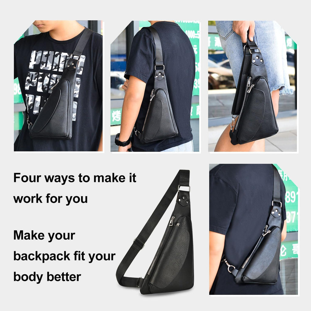 Leather Crossbody Sling Bag F682524