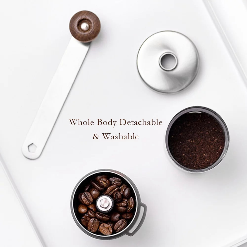 Stainless Steel Manual Hand Coffee Grinder with Ceramic Burr Mill K91373