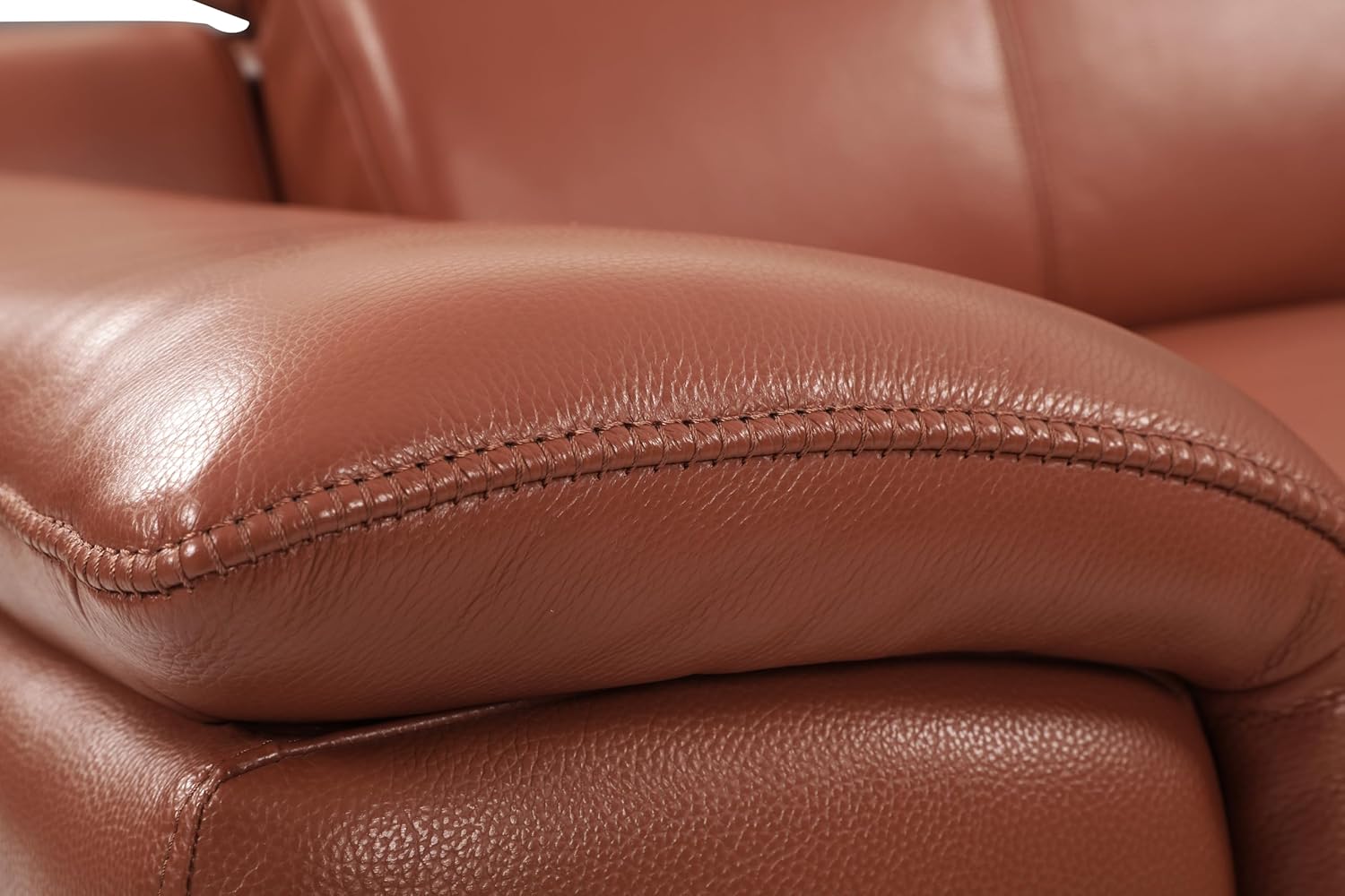 Genuine Italian Leather Power Reclining Loveseat L895