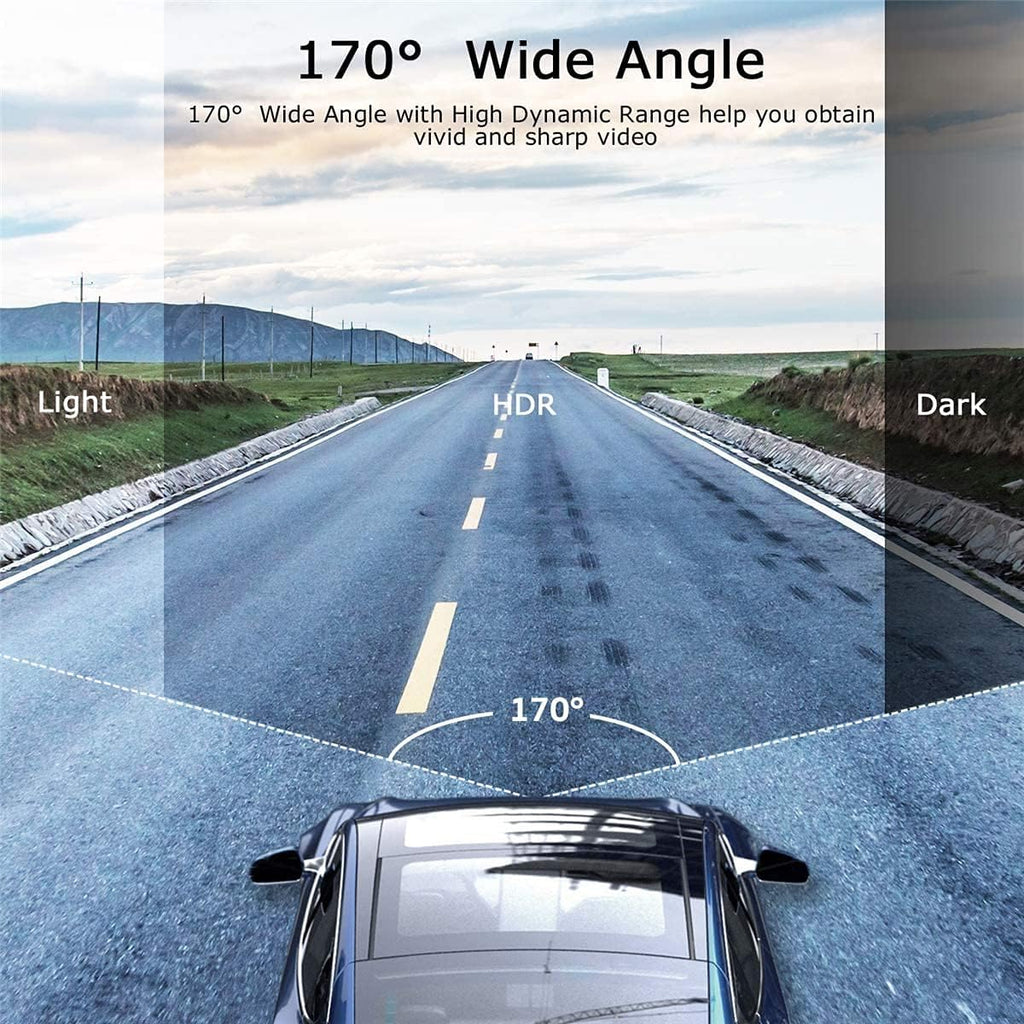 Dash Cam Front and Rear 1080P Full HD Car DVR Dashboard Camera with 3.0" LCD Display Night Vision G-Sensor U522