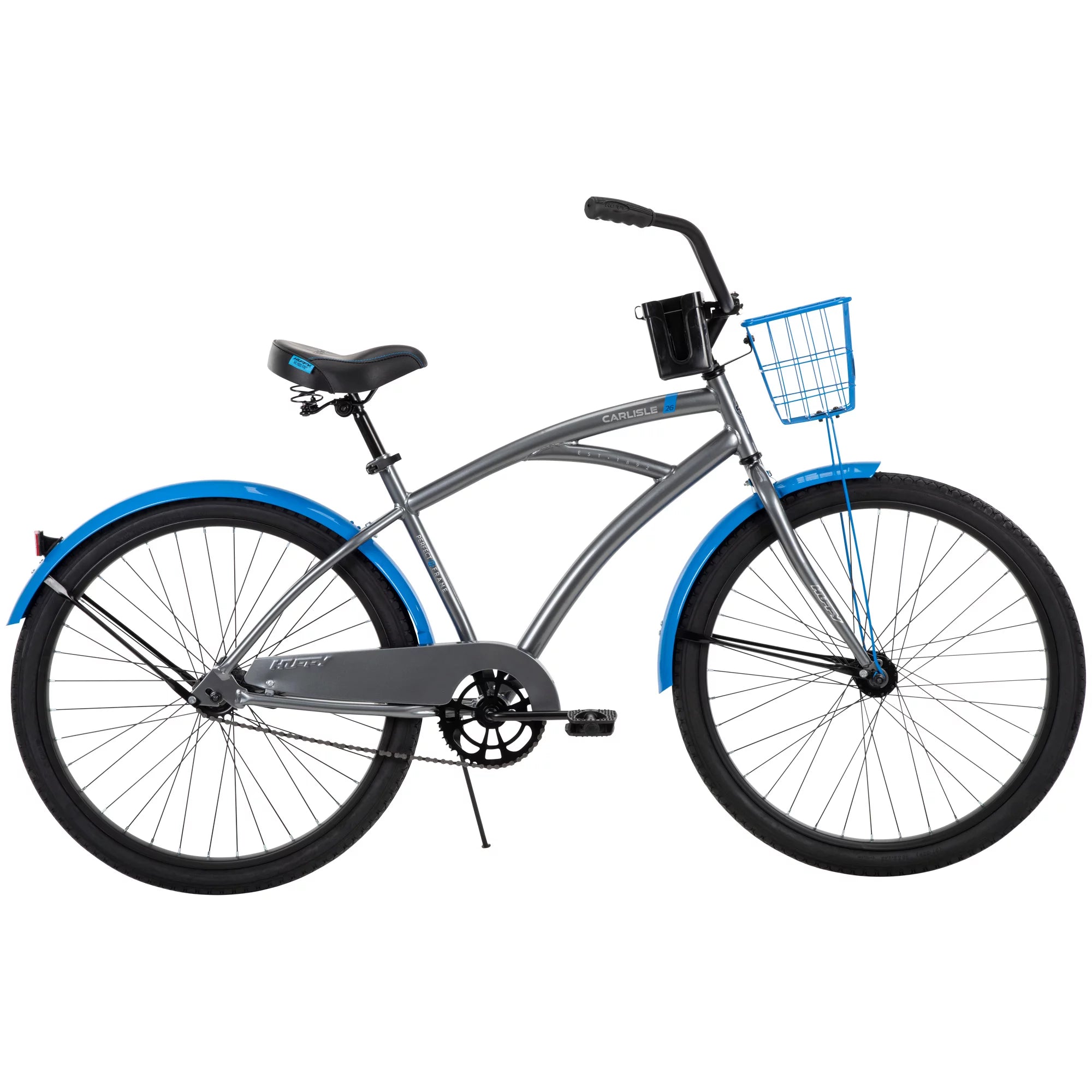 Gray and Blue 26-In. Cruiser Bicycle Z1429