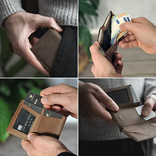 Slim Genuine Leather Wallet with RFID Protection A39948