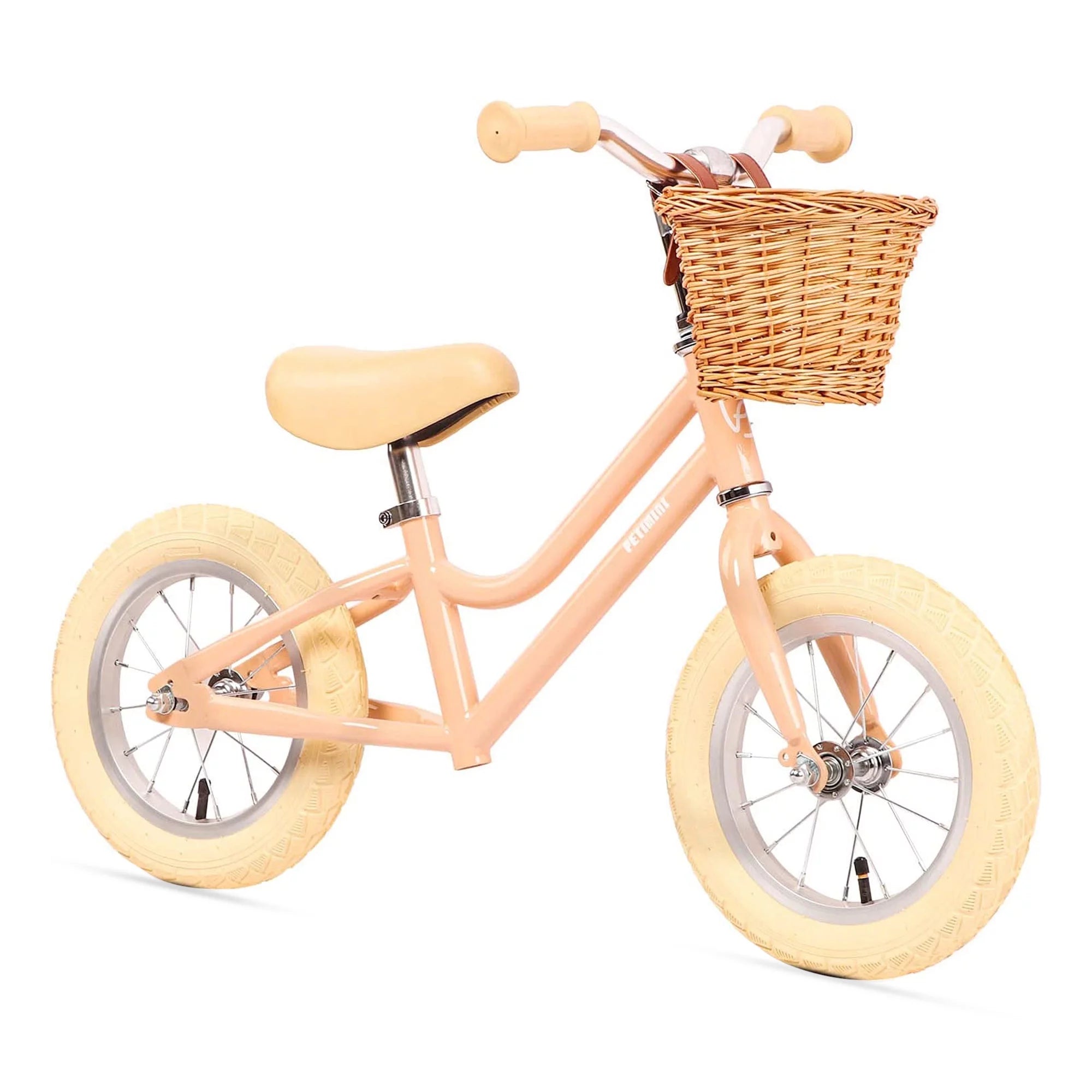 12 Inch Kids Balance Bike with Basket, Peach M545409