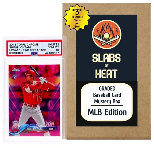 Three Graded Baseball Cards Gift Box X44935