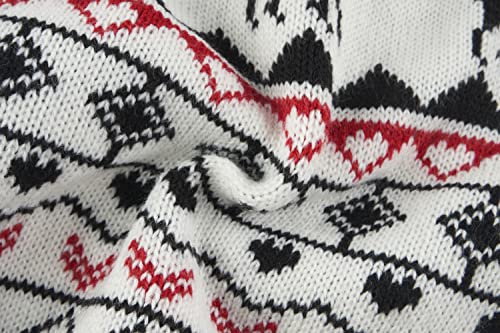 Red Christmas Dog Sweater Medium M Size 13" Back Length J754