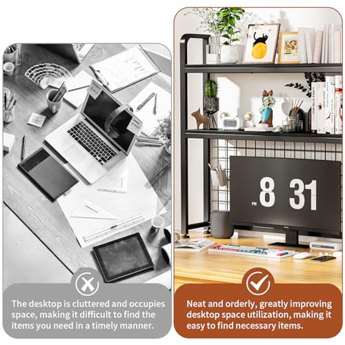 2-Tier Wood Desktop Bookshelf F9627