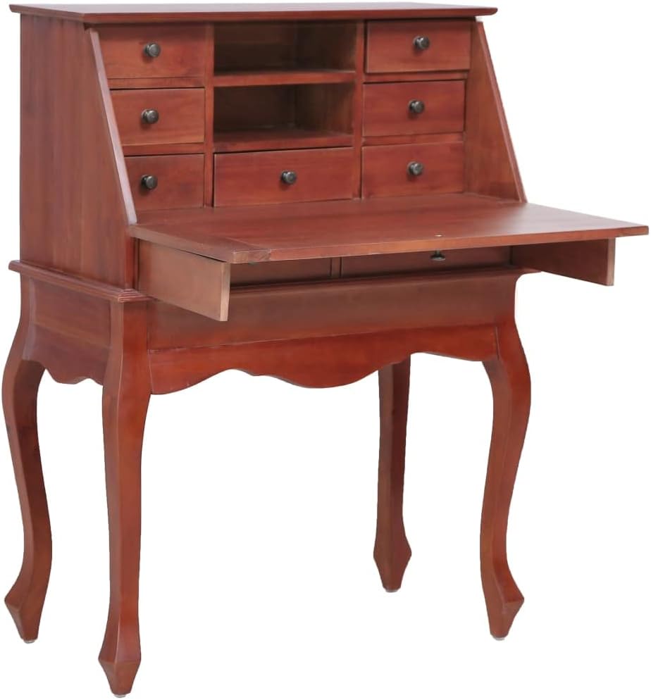 Brown Solid Mahogany Secretary Desk I130593