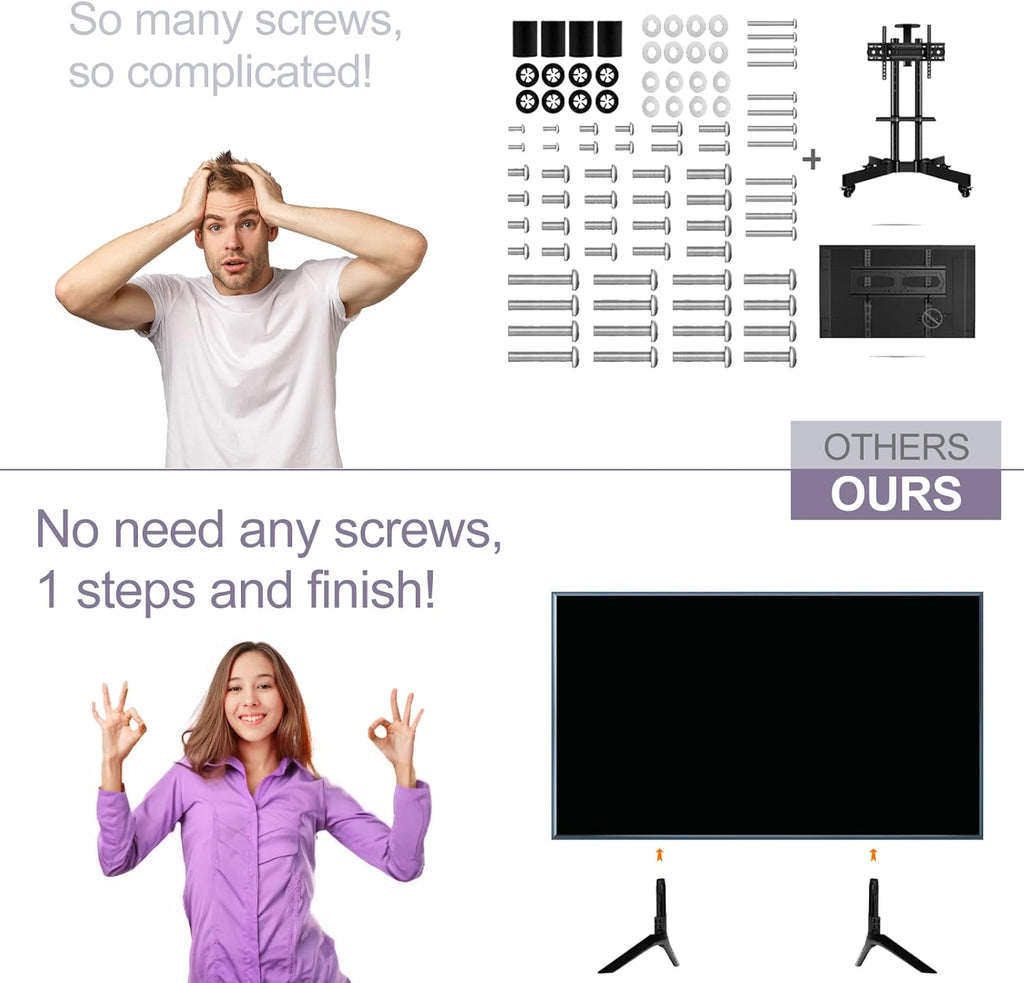 TV Legs Replacement Stand with Remote Holder N910