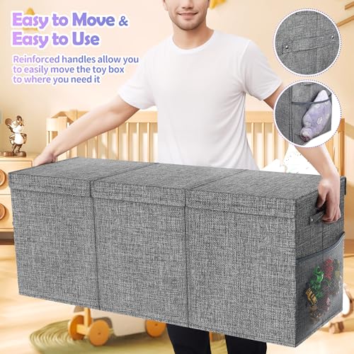 Extra Large Collapsible Toy Chest, Gray K9372