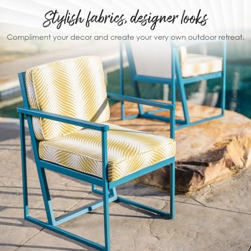 Black 23" x 24" Outdoor Chair Cushion Set E82611