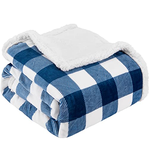Sherpa Red and Black Buffalo Plaid Christmas Throw Blanket (60" X 70") N284786