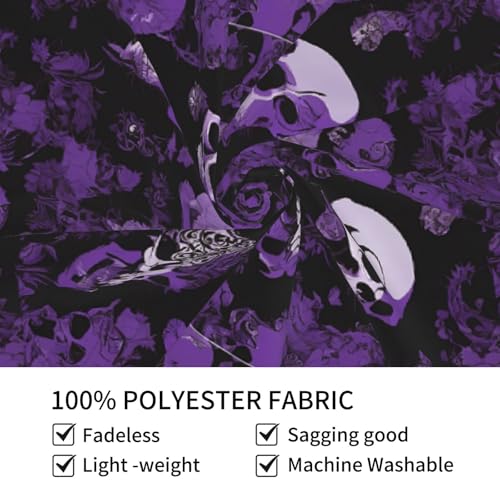 Purple Black Printed Tapestry 60x51in E77135
