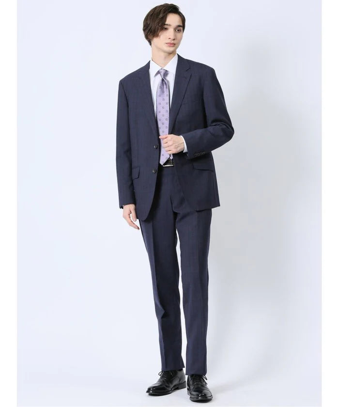 Navy Stripe Wool Blend 2-Button 2-Piece Suit F289937
