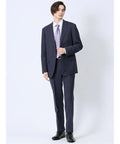 Navy Stripe Wool Blend 2-Button 2-Piece Suit F289937