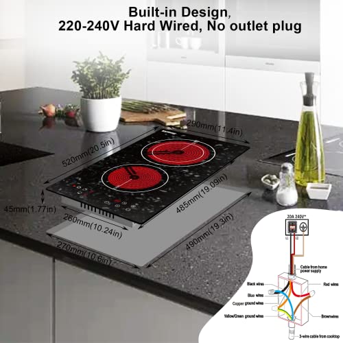 Marble Patterned Surface Electric Cooktop H312799